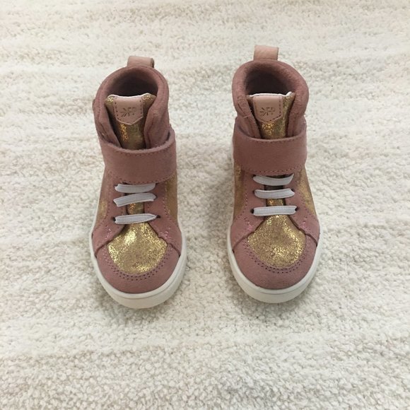 Freshly Picked pink and gold Brooklyn high top sneaker - Picture 1 of 4